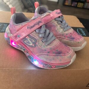Skechers Heart Lights Sneakers - Pink and Purple